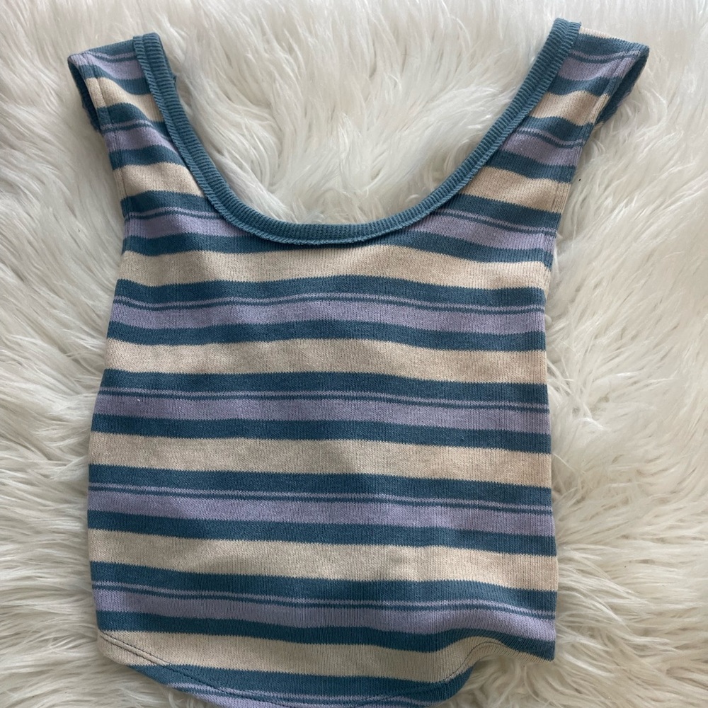 Cute cut out back tank colorful